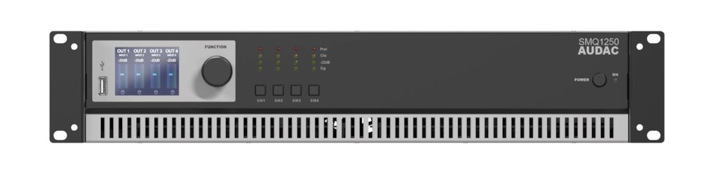 Audac SMQ1250 – snažno 4-kanalno DSP pojačalo za profesionalne instalacije