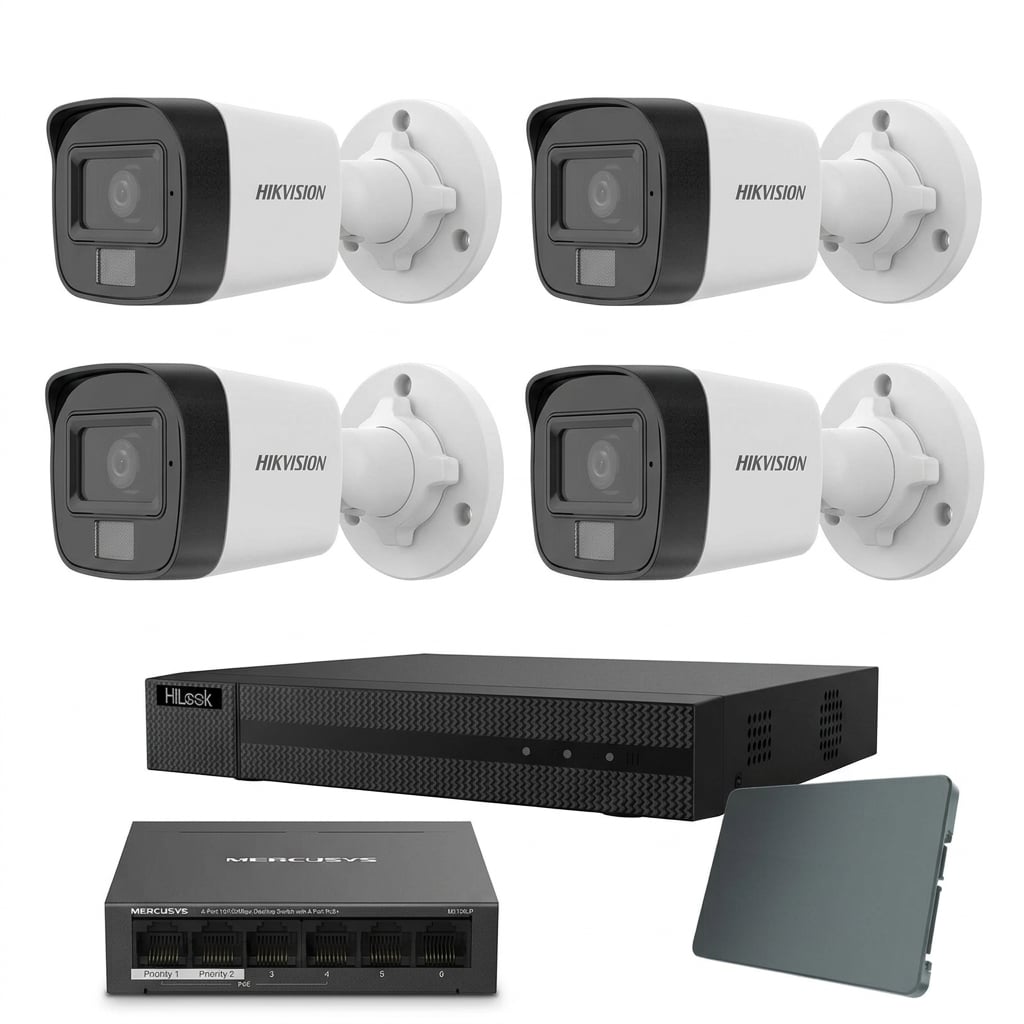Hikvision IP komplet 4 bullet kamere 4Mpix