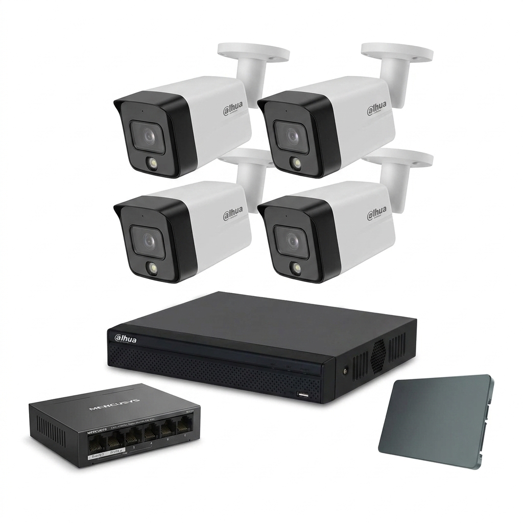 Dahua IP komplet 4 bullet kamere 8Mpix