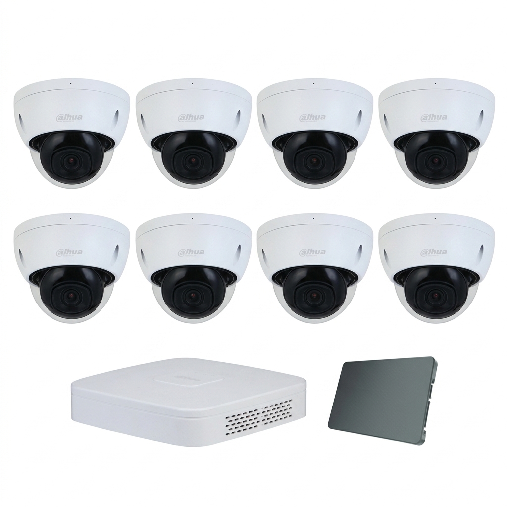 Dahua IP komplet 8 dome kamere 8Mpix