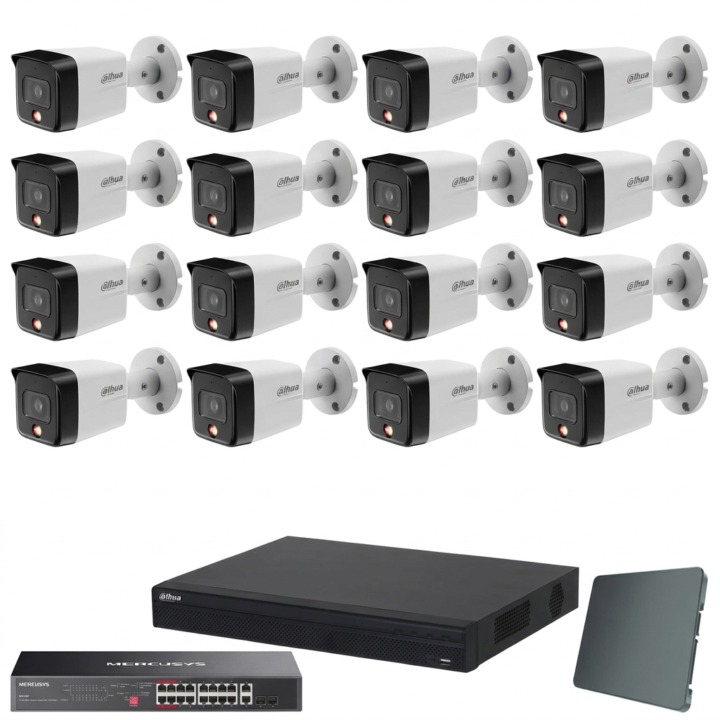 Dahua IP komplet 16 bullet kamere 6Mpix