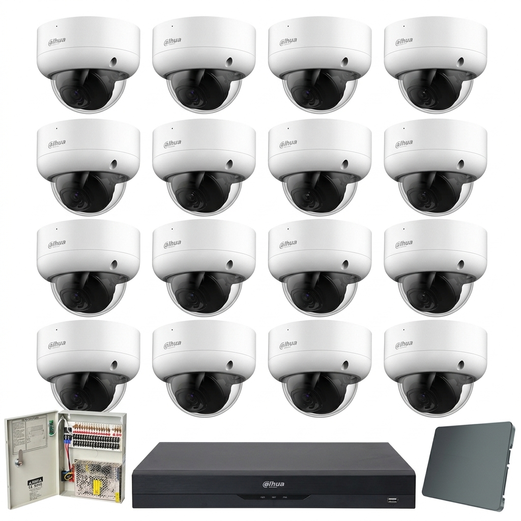 Dahua komplet 16 dome kamera 5Mpix sa mikrofonom