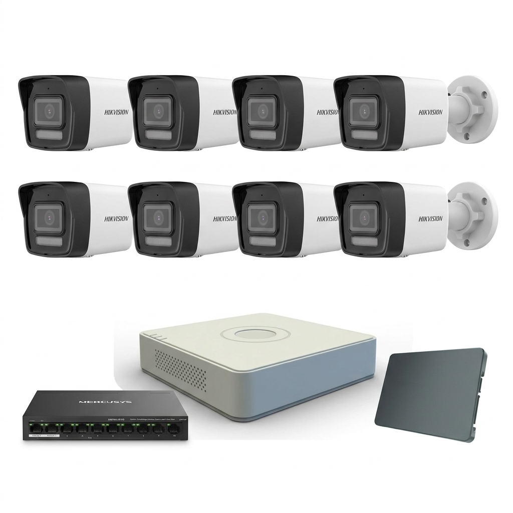 Hikvision IP komplet 8 bullet kamere 8Mpix
