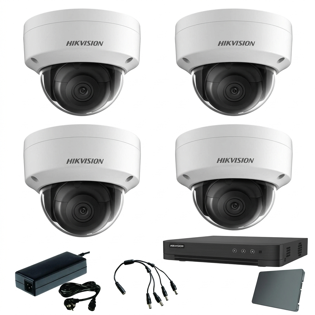 Hikvision komplet 4 dome kamere 5Mpix