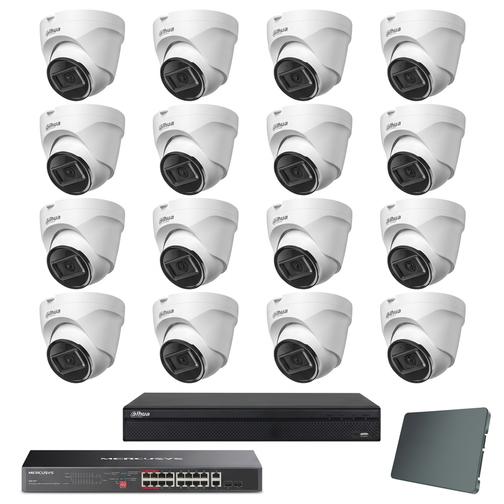 Dahua IP komplet 16 turret kamere 4Mpix
