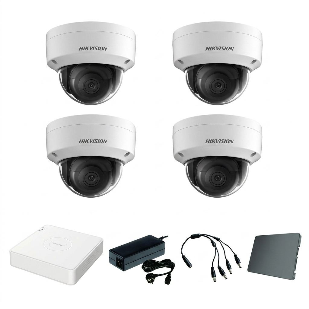 Hikvision komplet 4 dome kamere 5Mpix