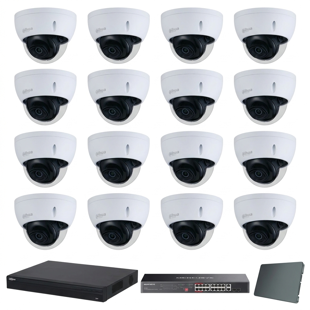 Dahua IP komplet 16 dome kamere 2Mpix