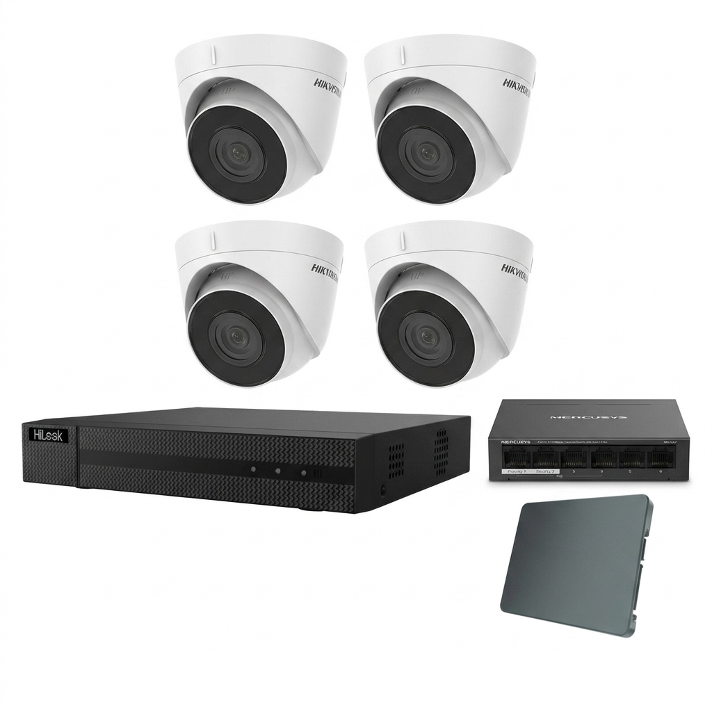 Hikvision IP komplet 4 turret kamere 5Mpix