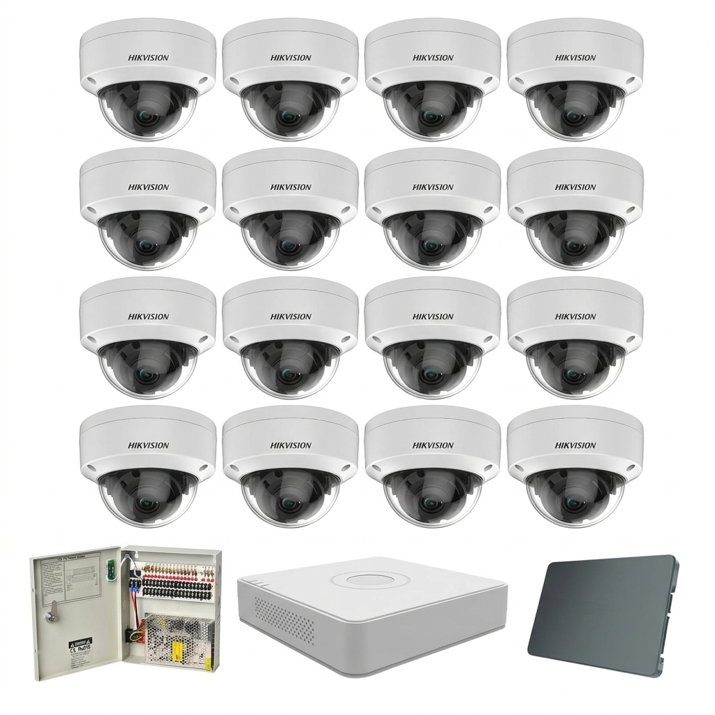 Hikvision komplet 16 dome kamere 2Mpix
