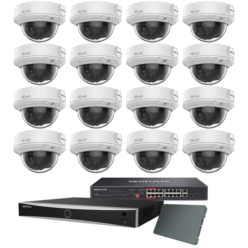 Hikvision IP komplet 16 dome kamere 4Mpix