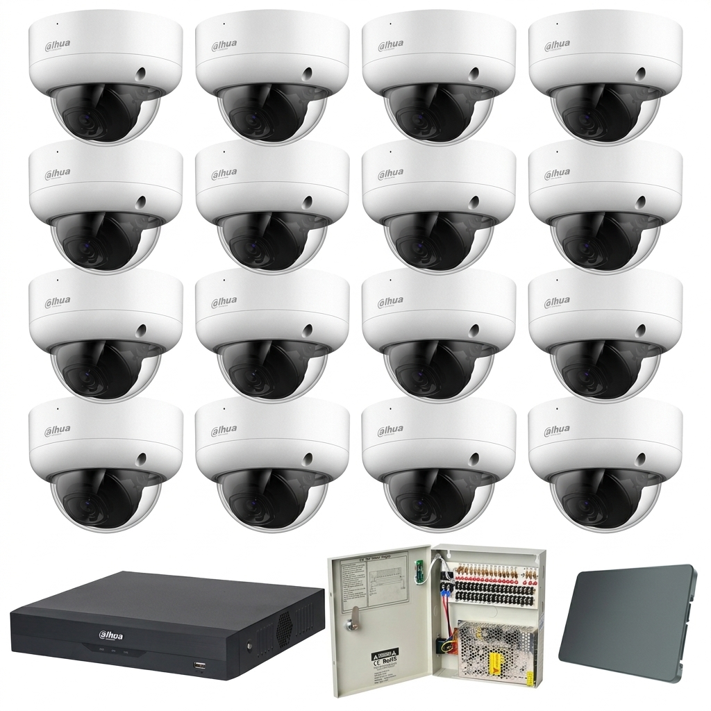 Dahua komplet 16 dome kamere 8Mpix