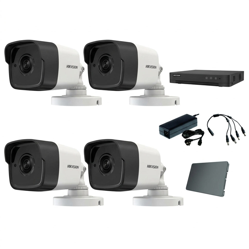 Hikvision komplet 4 bullet kamere 5Mpix