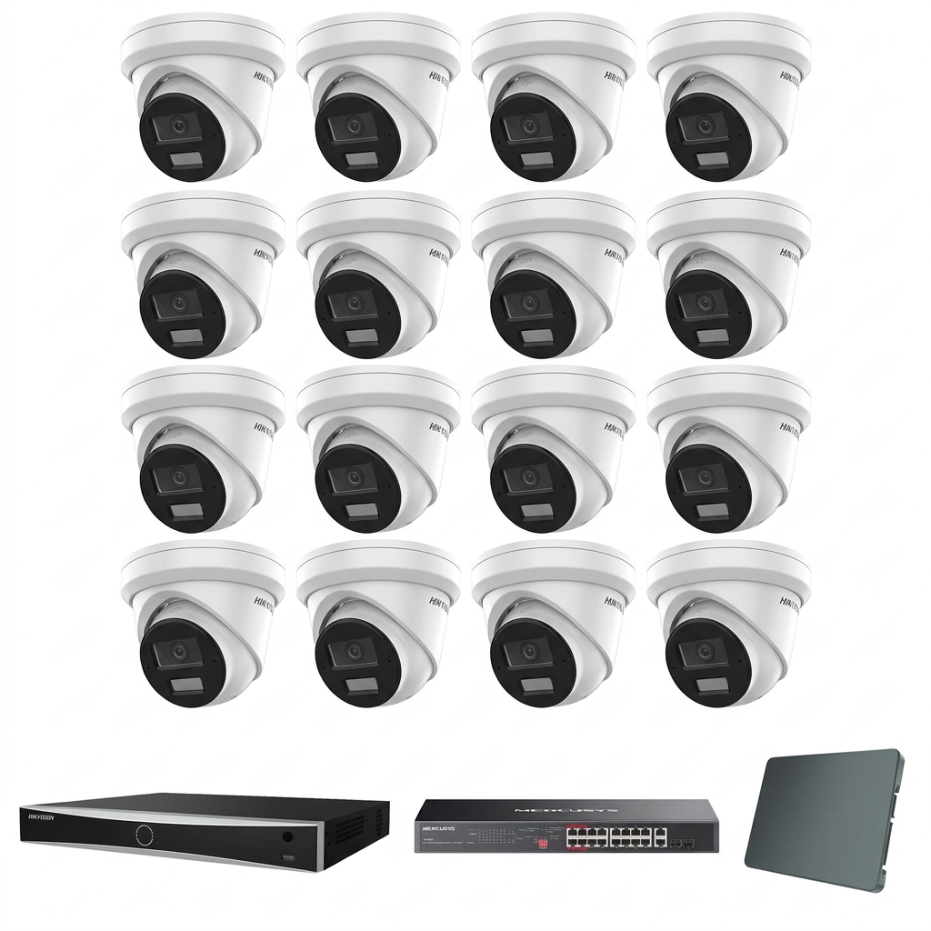 Hikvision IP komplet 16 turret kamere 8Mpix