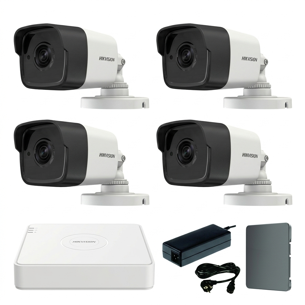Hikvision komplet Lite 4 bullet kamere 5Mpix