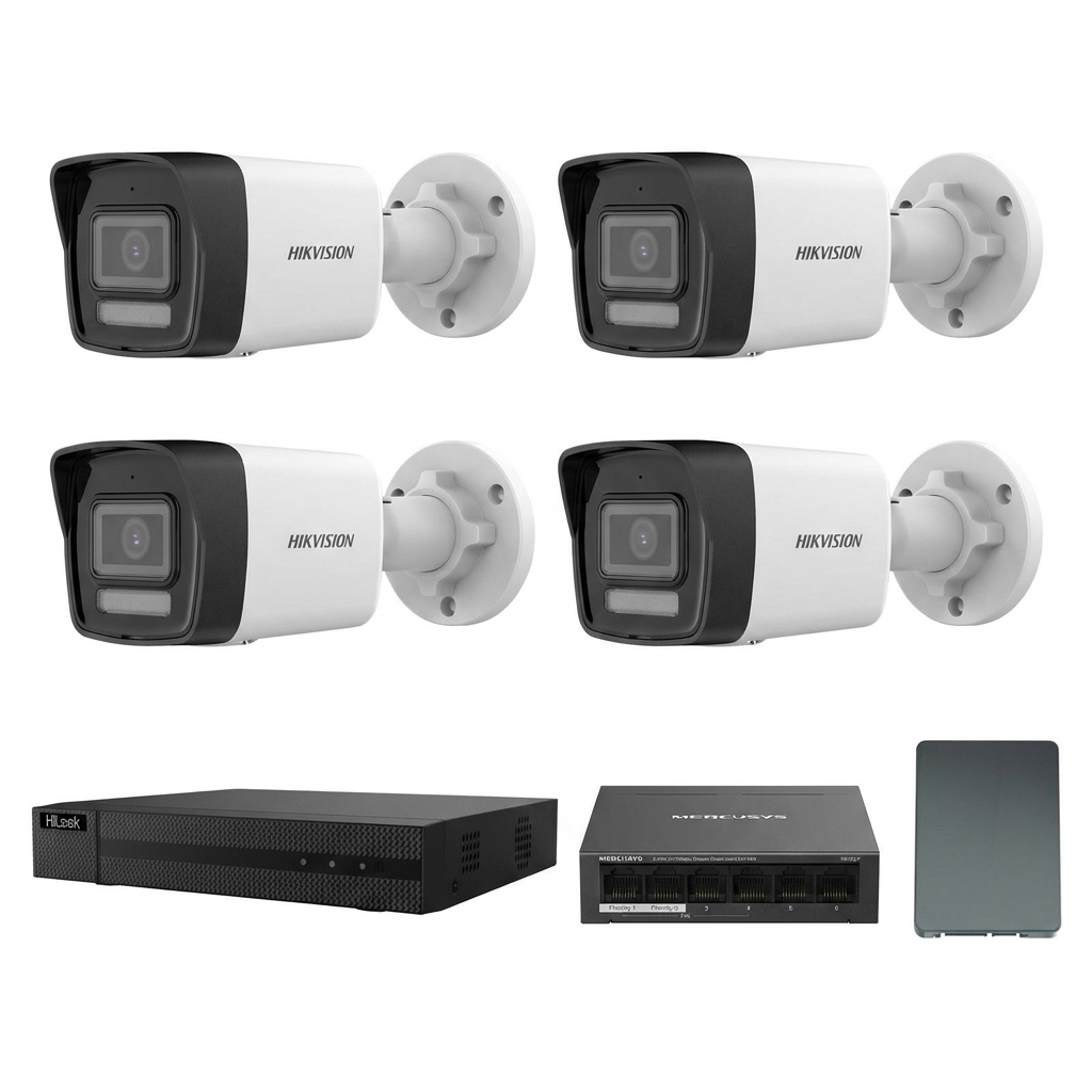 Hikvision IP komplet 4 bullet kamere 8Mpix