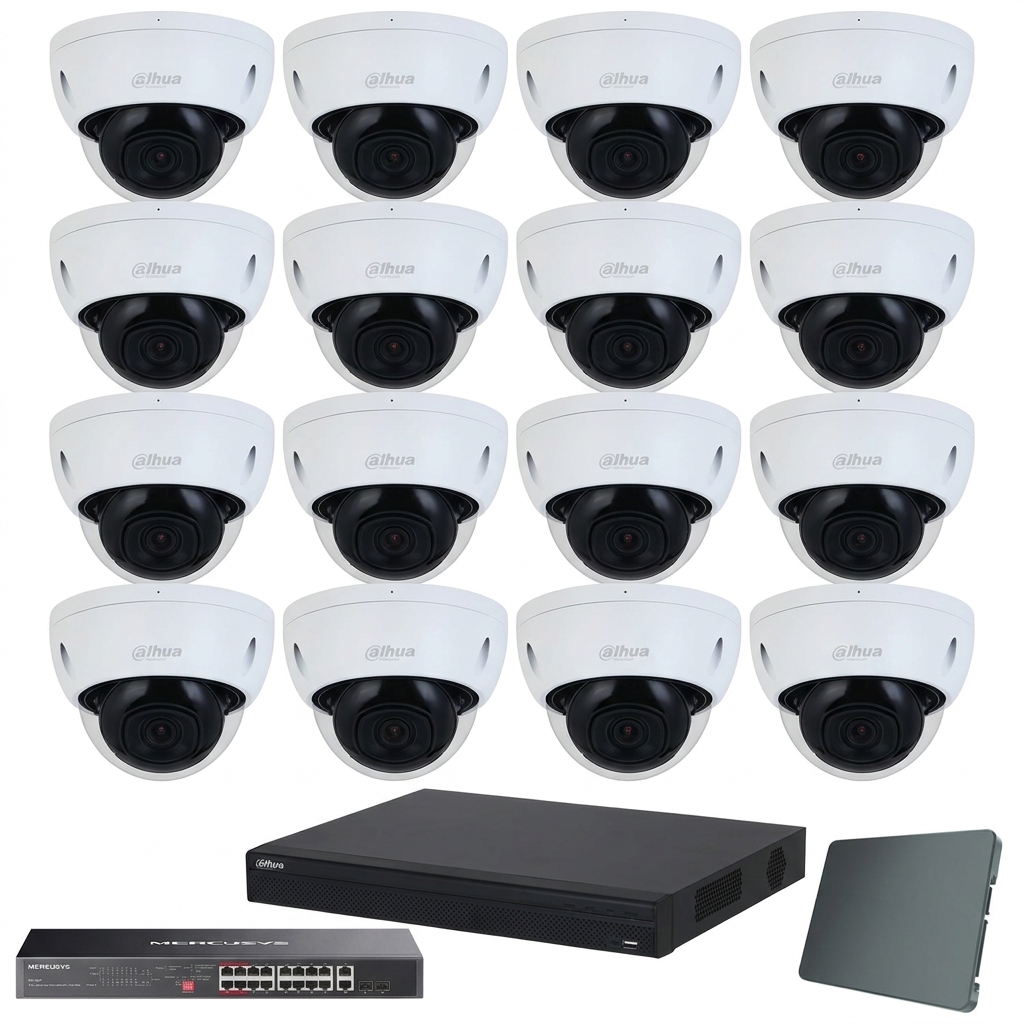 Dahua IP komplet 16 dome kamere 8Mpix