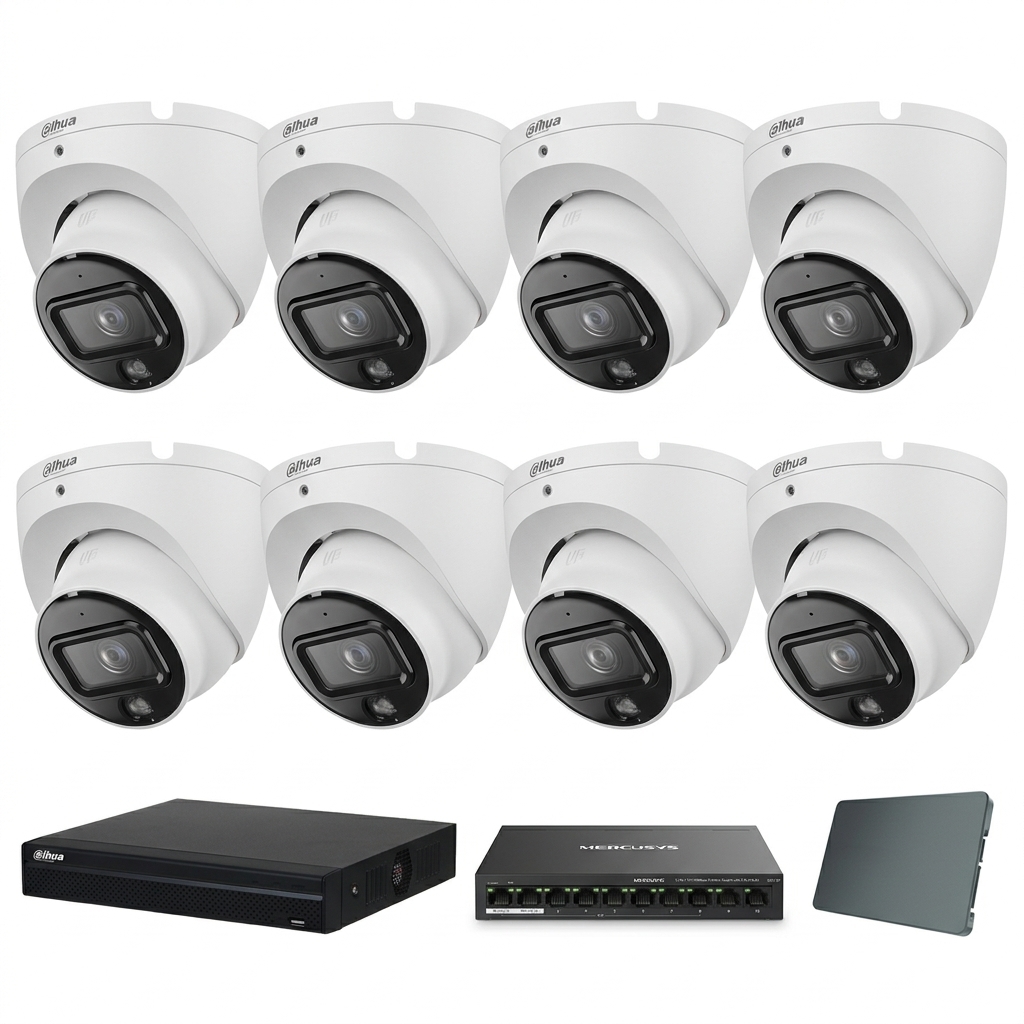 Dahua IP komplet 8 turret kamere 8Mpix