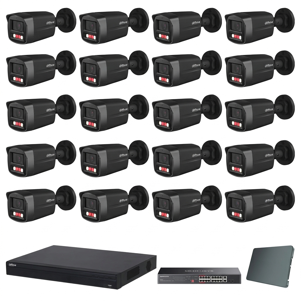 Dahua IP komplet 16 bullet kamera 4Mpix crne
