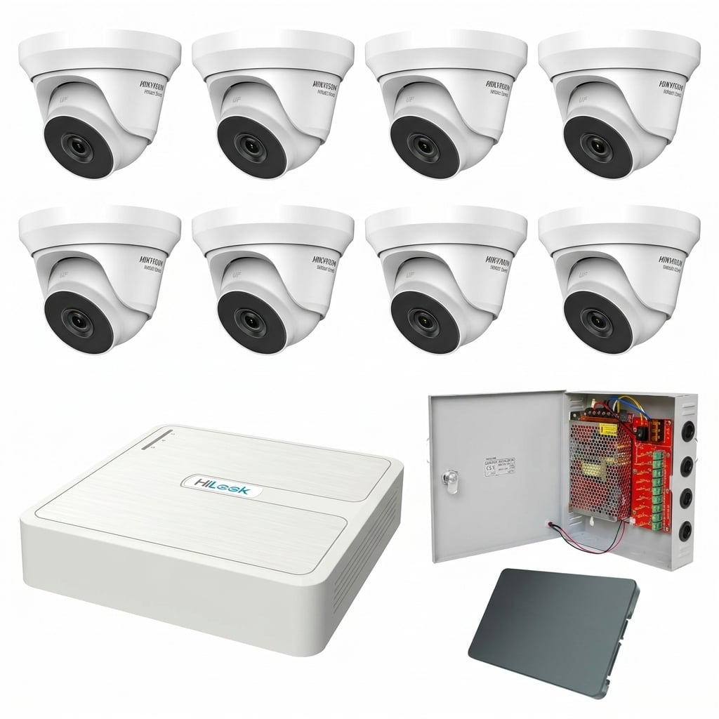 HikVision komplet 8 turret Quad HD kamera 5Mpix