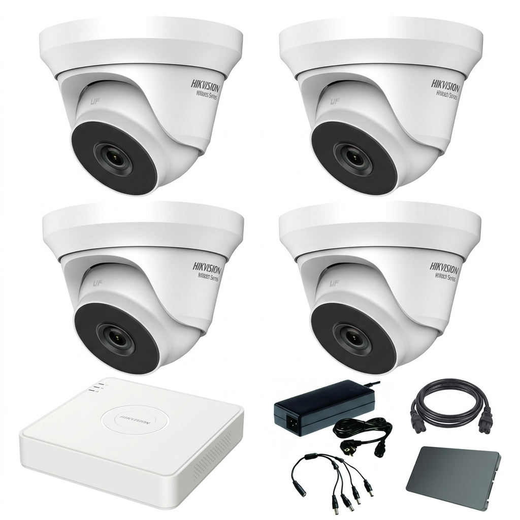 HikVision komplet 4 turret kamere 5Mpix