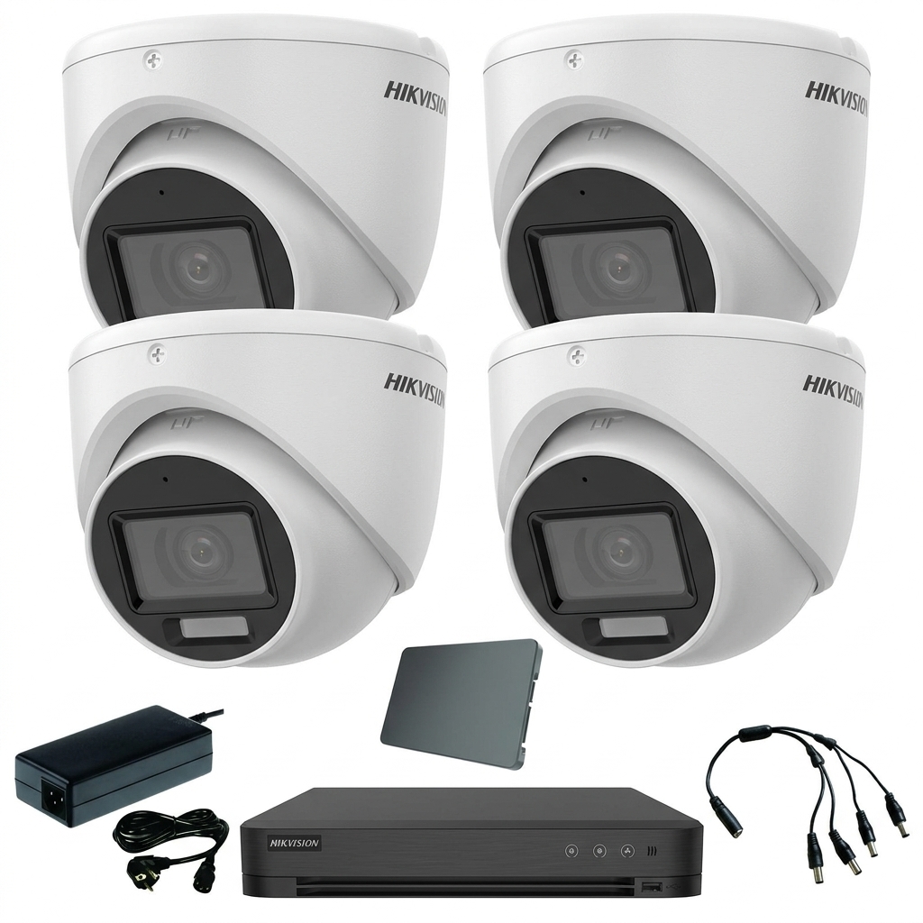 Hikvision komplet 4 turret kamere 8Mpix