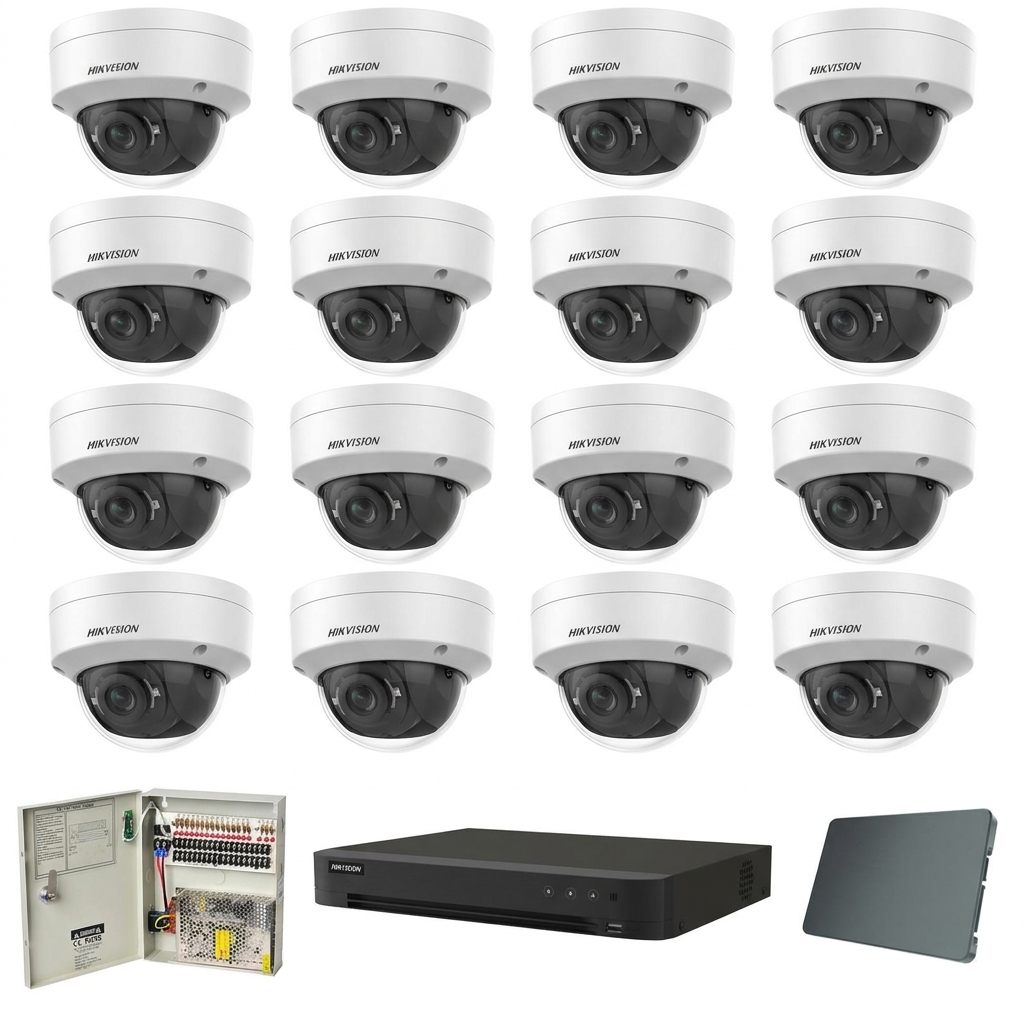 Hikvision komplet 16 dome kamere 8Mpix
