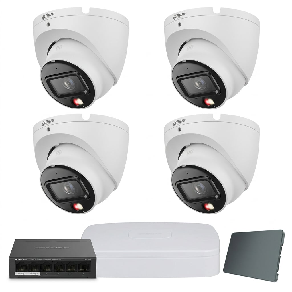 Dahua IP komplet 4 turret kamere 8Mpix