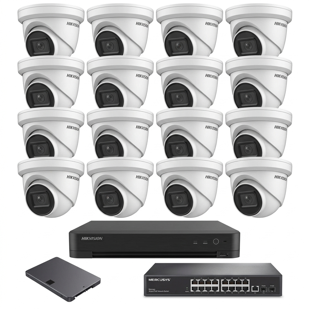 Hikvision IP komplet 16 turret kamere 4Mpix