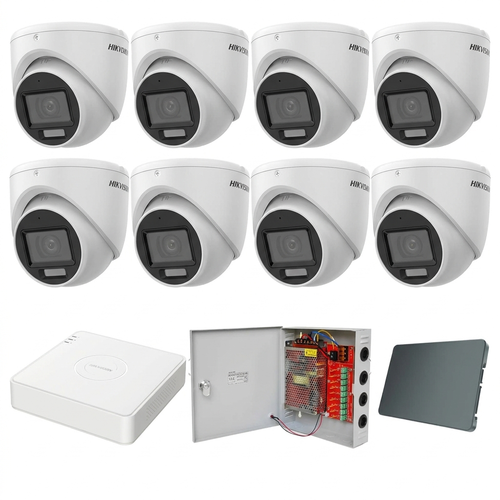 Hikvision komplet 8 turret kamere 8Mpix