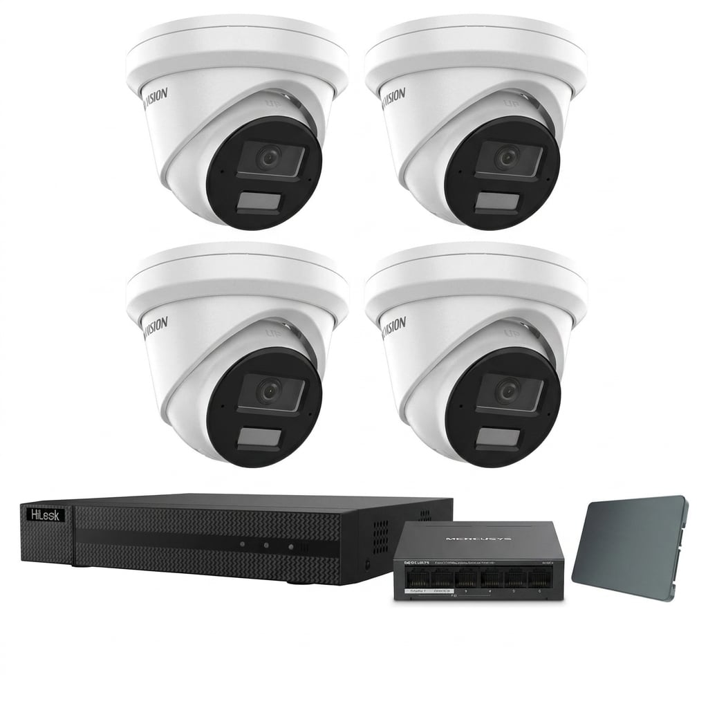 Hikvision IP komplet 4 turret kamere 6Mpix