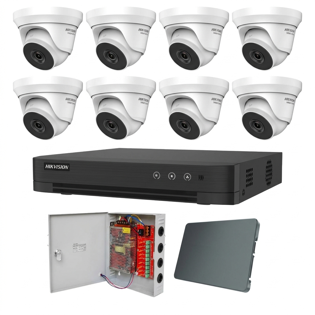 Hikvision komplet 8 turret kamera 5Mpix