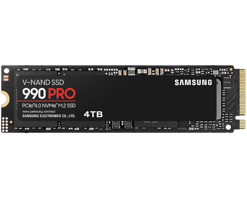 Samsung 990 PRO - 4TB M.2 NVMe SSD, PCIe 4.0 x4, 7450/6900 MB/s