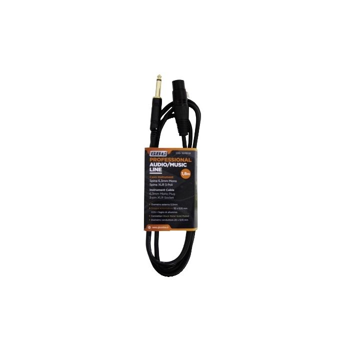 Mikrofonski kabl 6.3mm muški mono na XLR ženski 1.8m
