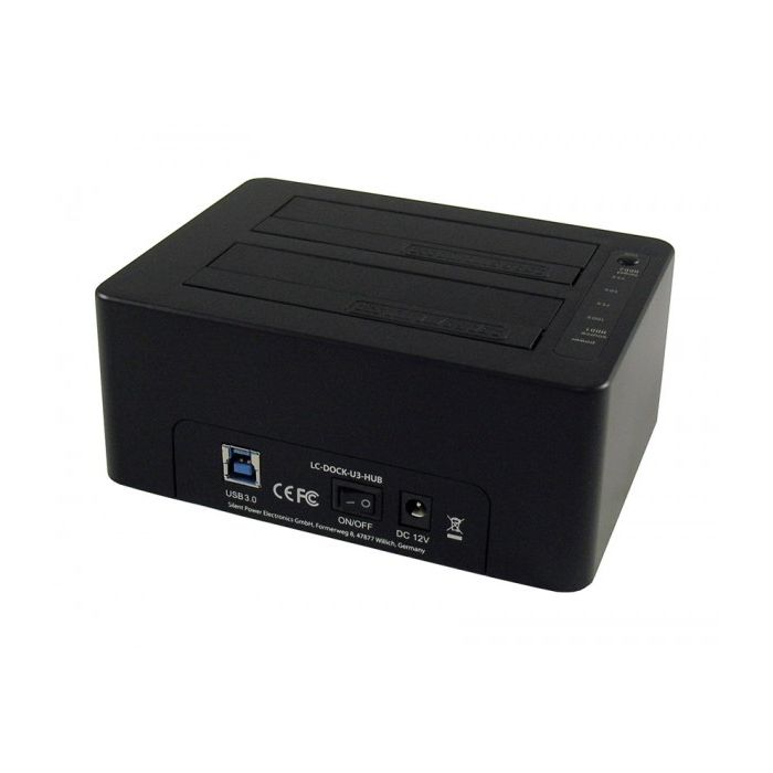HDD DOCKING LC-DOCK-U3-HUB USB3.0 2x HDD/SSD + 3x USB3.0 HUB Black