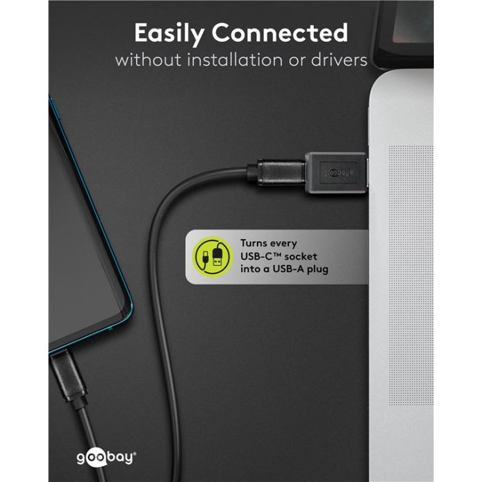 Goobay SuperSpeed adapter USB-C f USB-A m 3.0