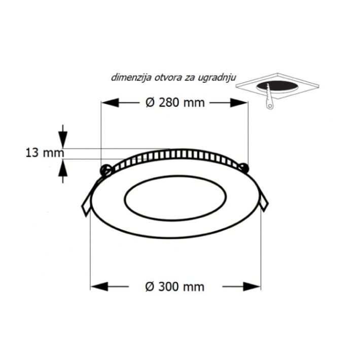 BB Link LED ugradna CCT panel lampa KNC1-24W