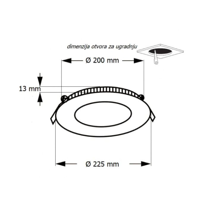 BB Link LED ugradna CCT panel lampa KNC1-18W
