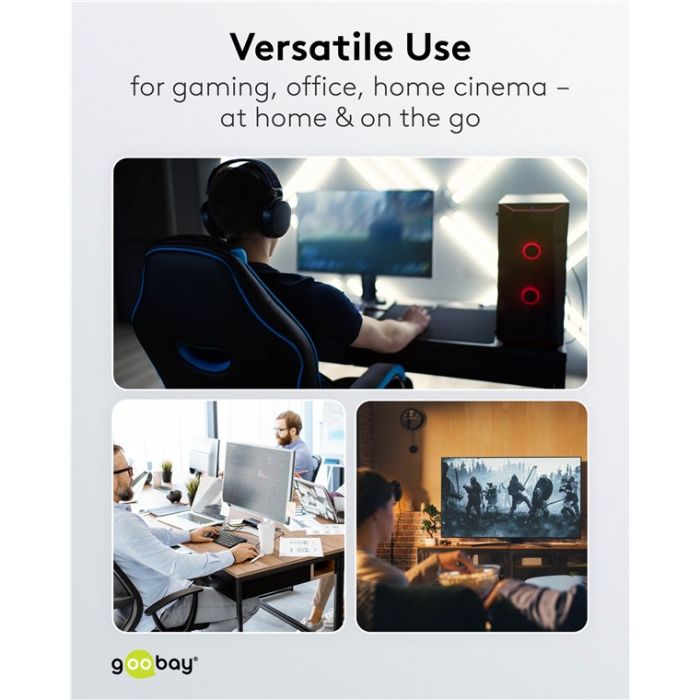 Goobay adapter USB-C 4.0 m-f pod uglom horizontalni