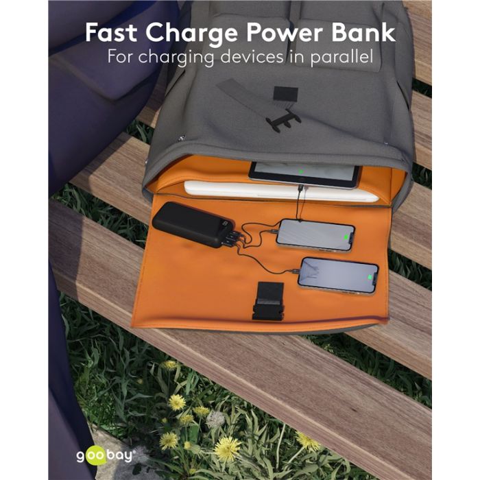 Goobay Power Bank 20,000 mAh sa brzim punjenjem
