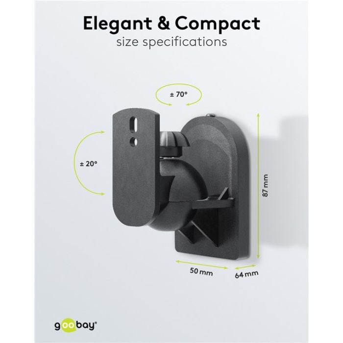 Goobay univerzalni zidni nosač za surround/HiFi zvučnike 