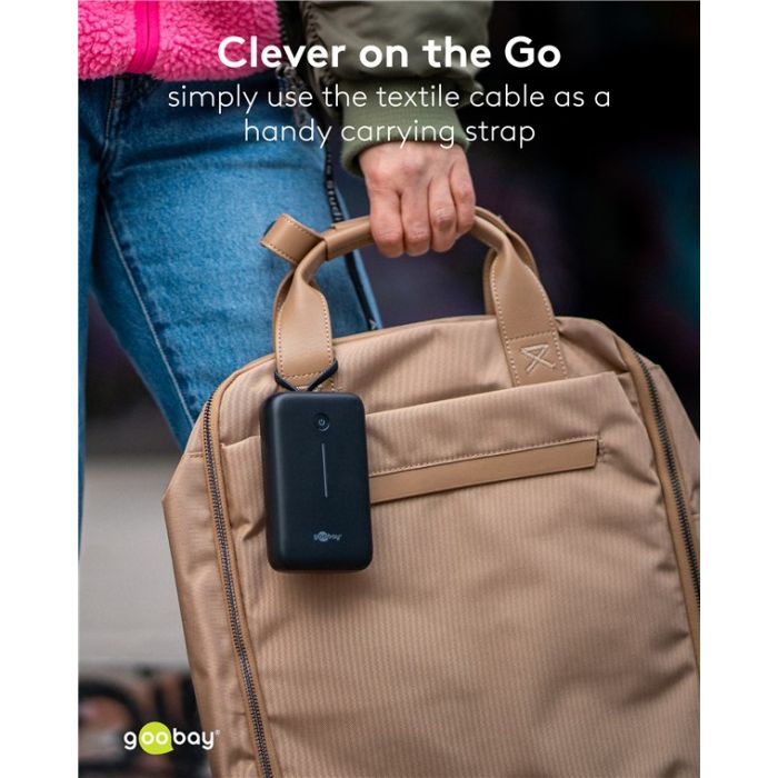 Goobay Power bank 20,000mAh (sa integrisanim kablom)