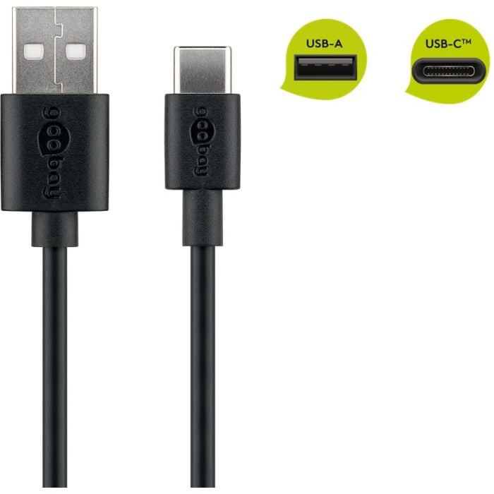 Goobay USB-A m - USB-C m kabl (0.1m)