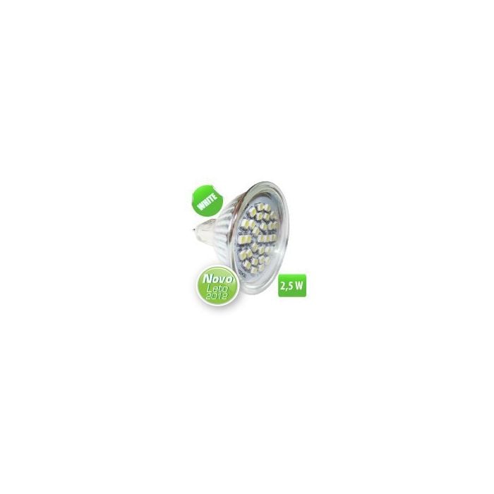 LED sij. 2,5W,30x3528SMD,Bela6000K,150lm,230V/MR16 LSP30S-W-MR16