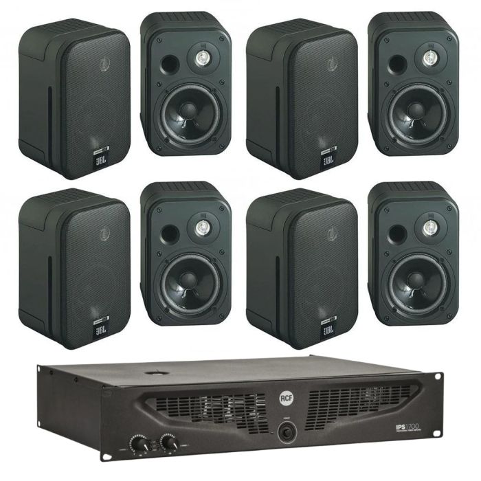 Komplet ozvučenja 8x JBL Control One zvučnici + IPS 1700 pojačalo