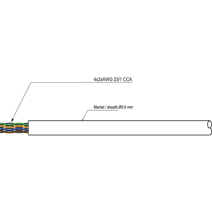 Goobay mrežni kabl U/UTP CAT6, 305m (beli)