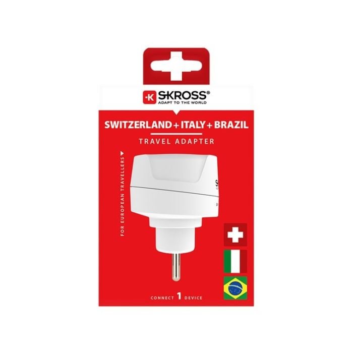 Putni adapter šuko - Švajcarska, Brazil, Italija