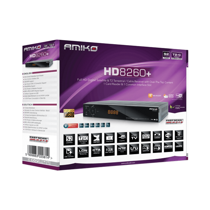 Amiko STHD-8260+ Satelitski i T2/C Risiver