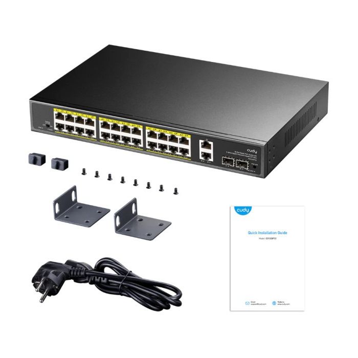 CUDY GS1026PS2 24-portni PoE switch sa 2 SFP porta + 2 Uplink porta