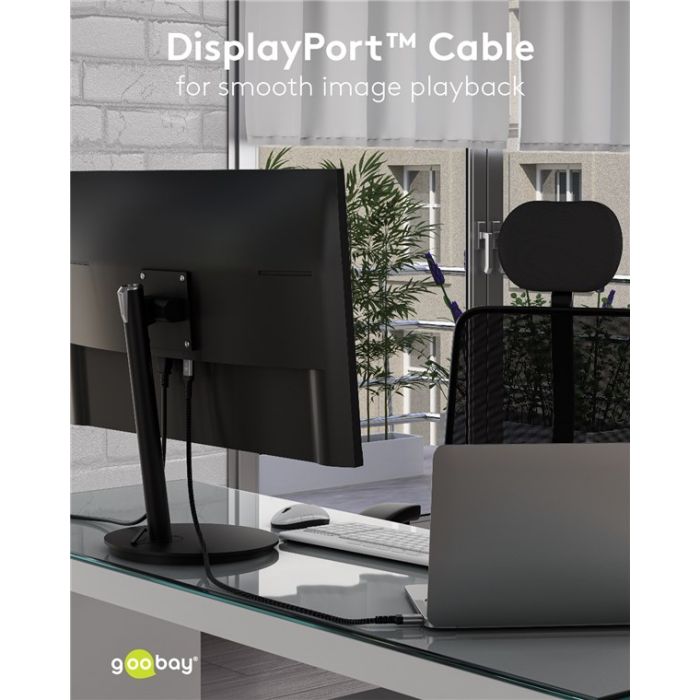 DisplayPort™ (DP 1.4) kabl, 5,0 m, 32,4 Gbit/s, 8K/60Hz DSC