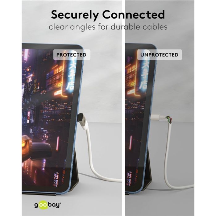 Goobay adapter USB-C 4.0 m-f po uglom Long